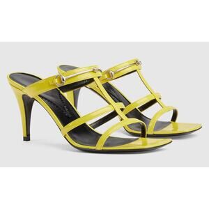 Gucci Slim Horsebit Slide Sandal Yellow Mule Regent 75mm 38 8